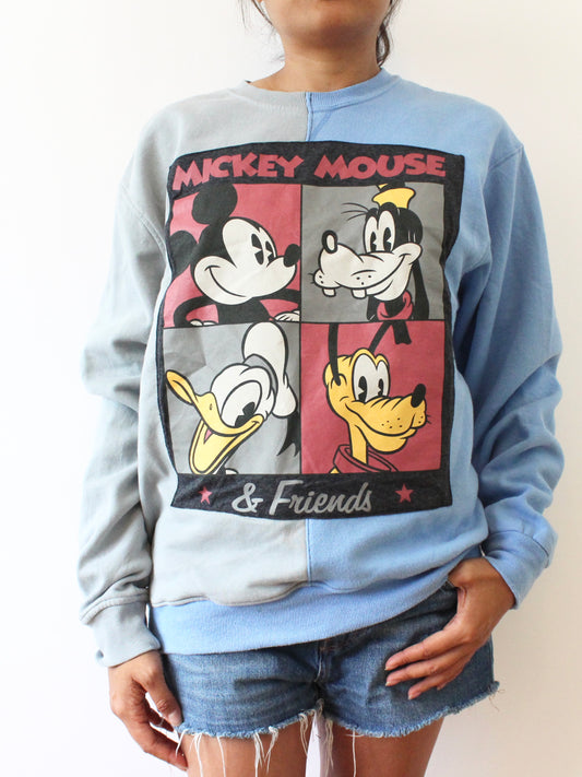 Mickey and Friends Re-cut Colorblock Crew