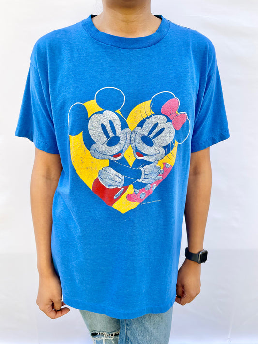 80s Vintage Mickey and Minnie Sweethearts Tee