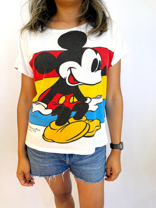 Vintage Mickey Striped Tee- Collector's Series #12