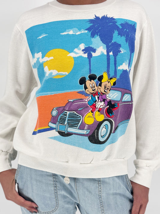 Mickey and Minnie Car Cruising Crewneck Fleece