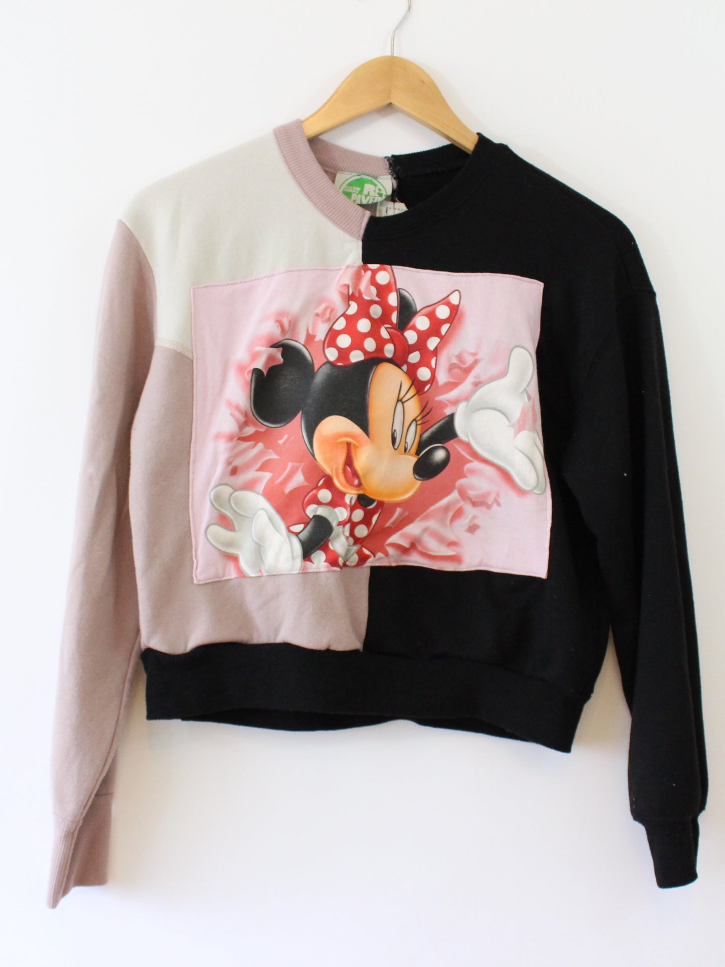 Minnie Upcycled Colorblock Crewneck Fleece